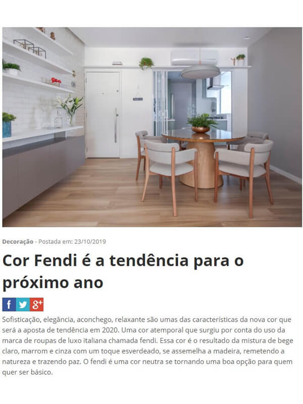 Cor Fendi é a tendência para o próximo ano